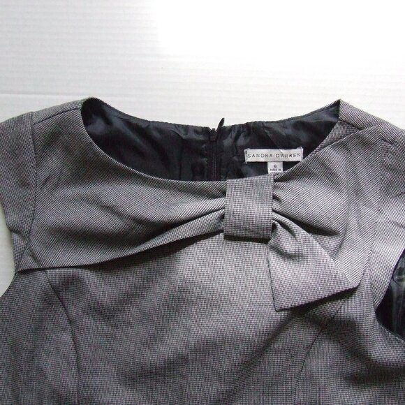 Sandra Darren dress houndstooth black and white size 6 lined cap sleeve new NWT - Picture 15 of 16